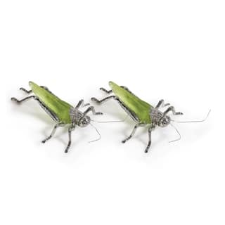Decorative Grasshopper Figurine, Green (Set of 2)