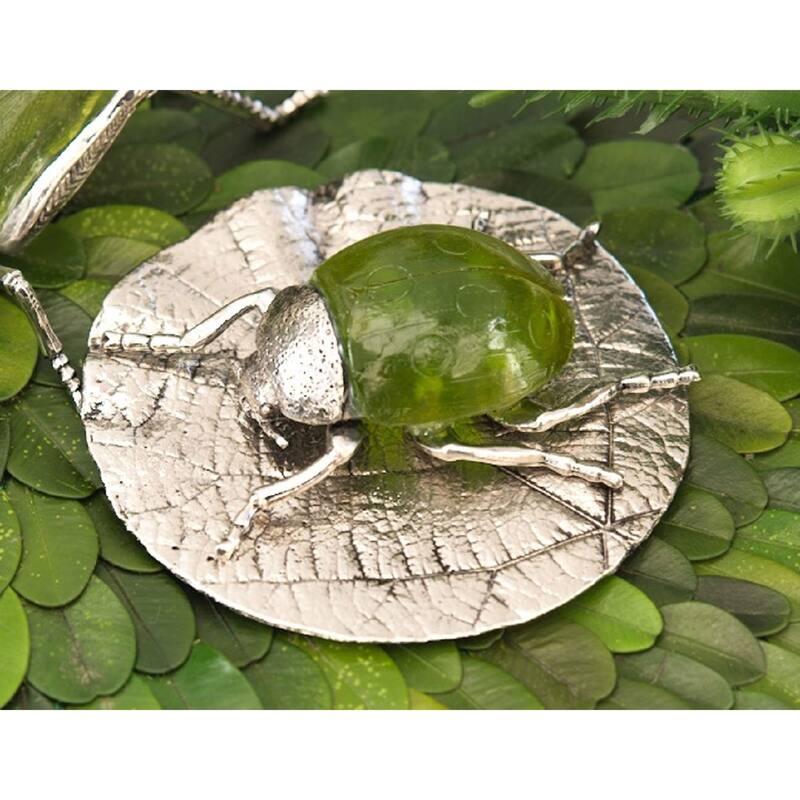 Decorative Ladybug Figurine, Green (Set of 2)