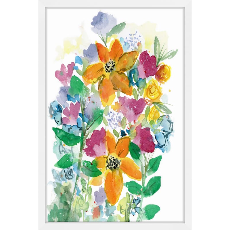 'Wild Flower Bouquet' Framed Painting Print
