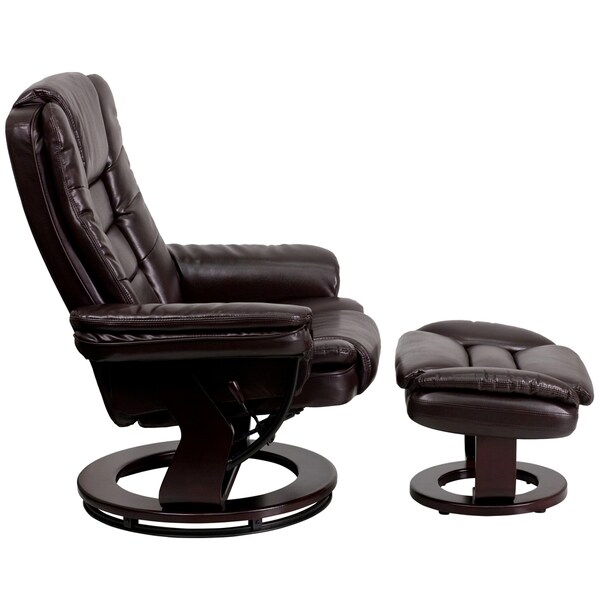 leather glider recliner with ottoman