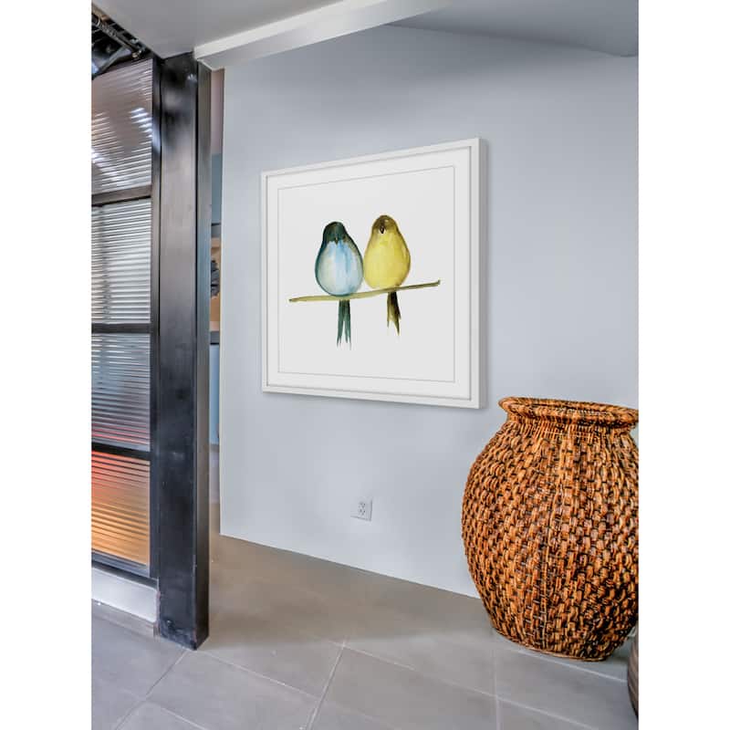 'Lovebirds' Framed Painting Print