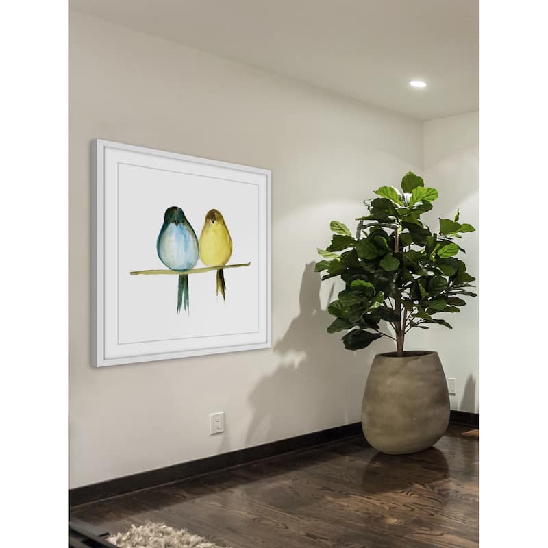 'Lovebirds' Framed Painting Print