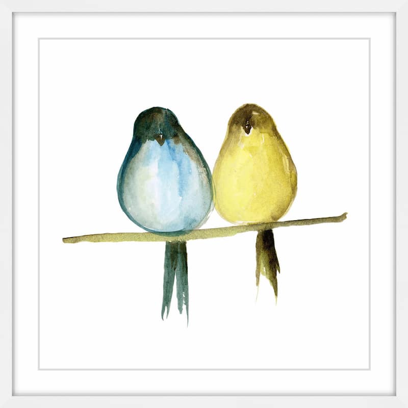 'Lovebirds' Framed Painting Print