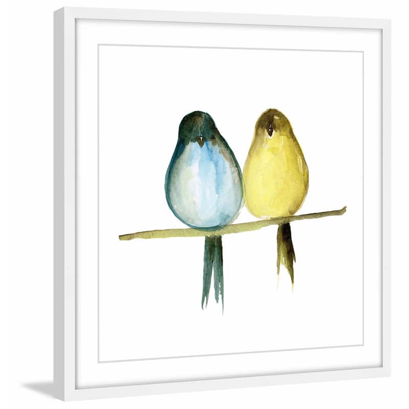 'Lovebirds' Framed Painting Print