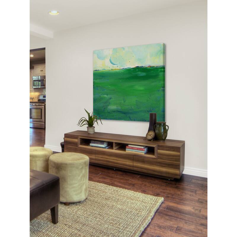 'Green Country' Painting Print on Wrapped Canvas - Multi-Color