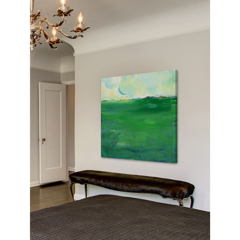 'Green Country' Painting Print on Wrapped Canvas - Multi-Color