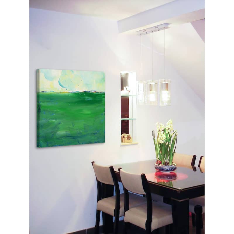 'Green Country' Painting Print on Wrapped Canvas - Multi-Color