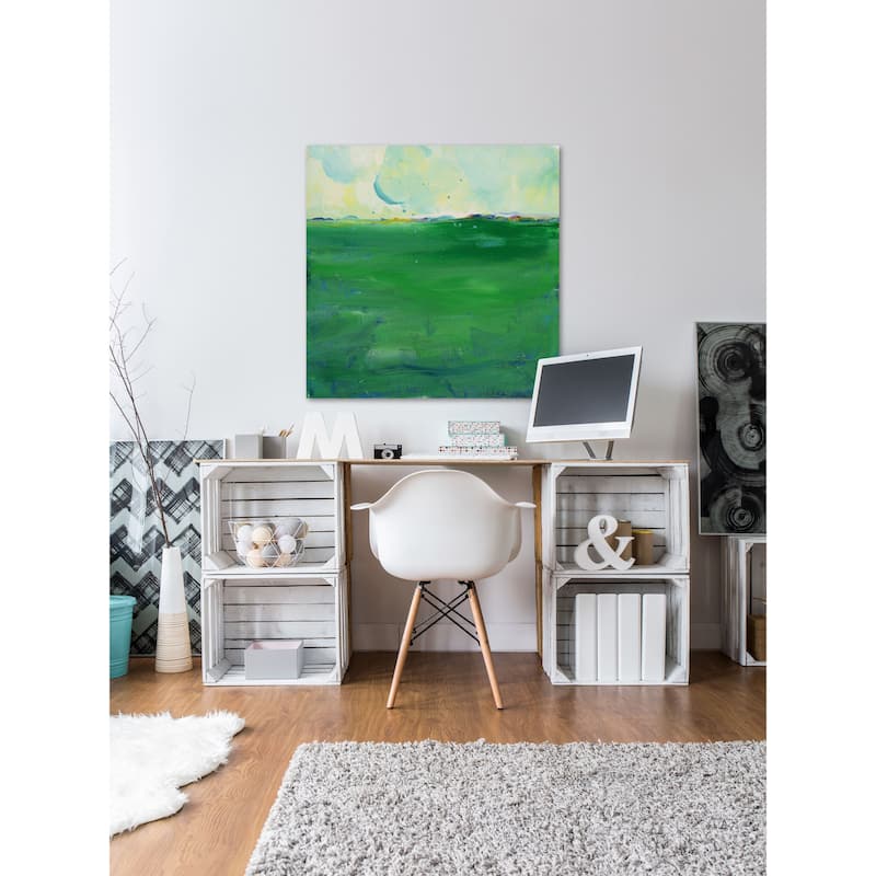'Green Country' Painting Print on Wrapped Canvas - Multi-Color