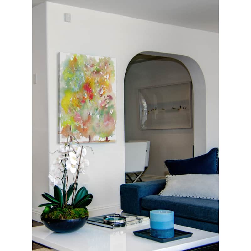 'Fall Trees' Painting Print on Wrapped Canvas - Multi-Color