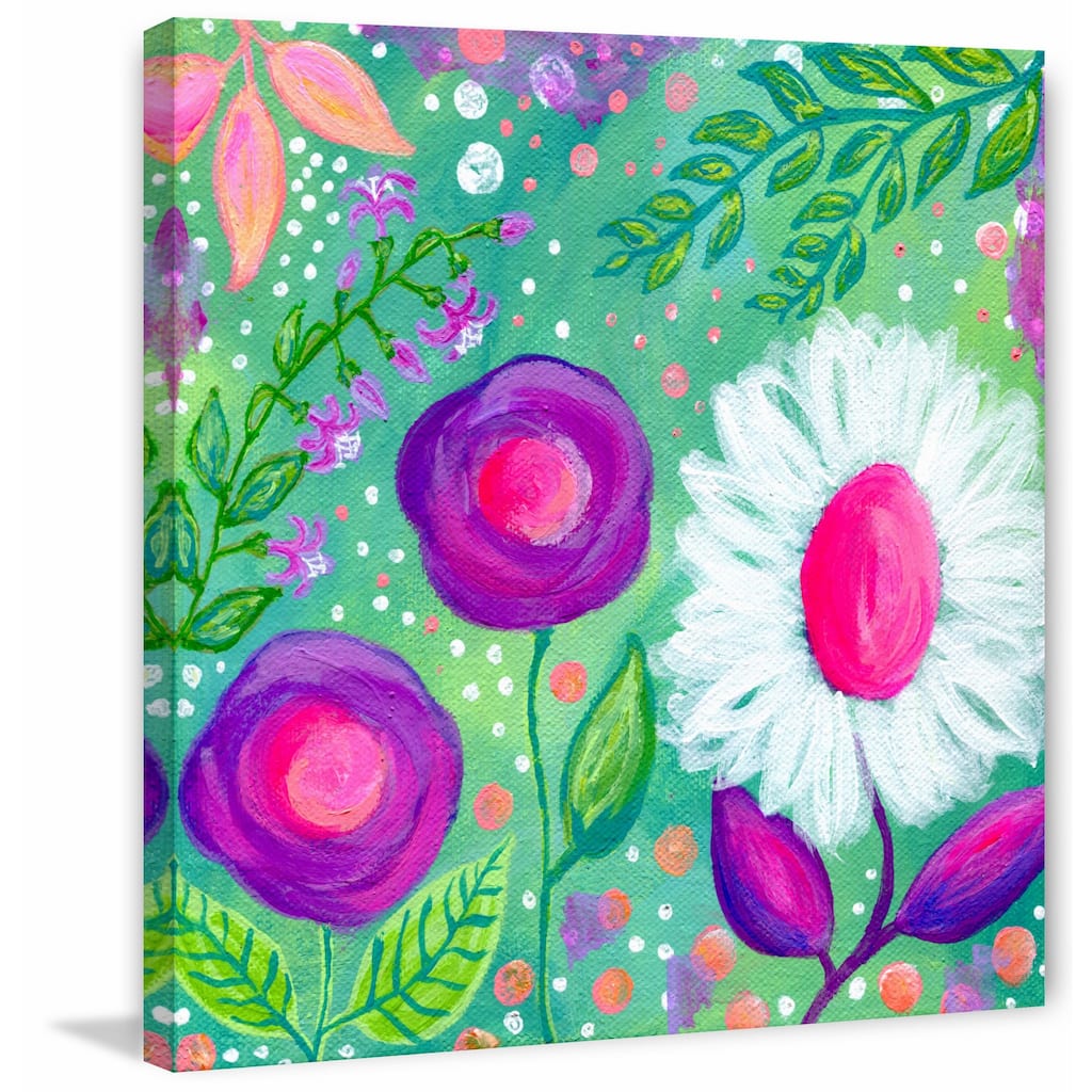 'Flowers for Lydia' Painting Print on Wrapped Canvas - Multi-Color
