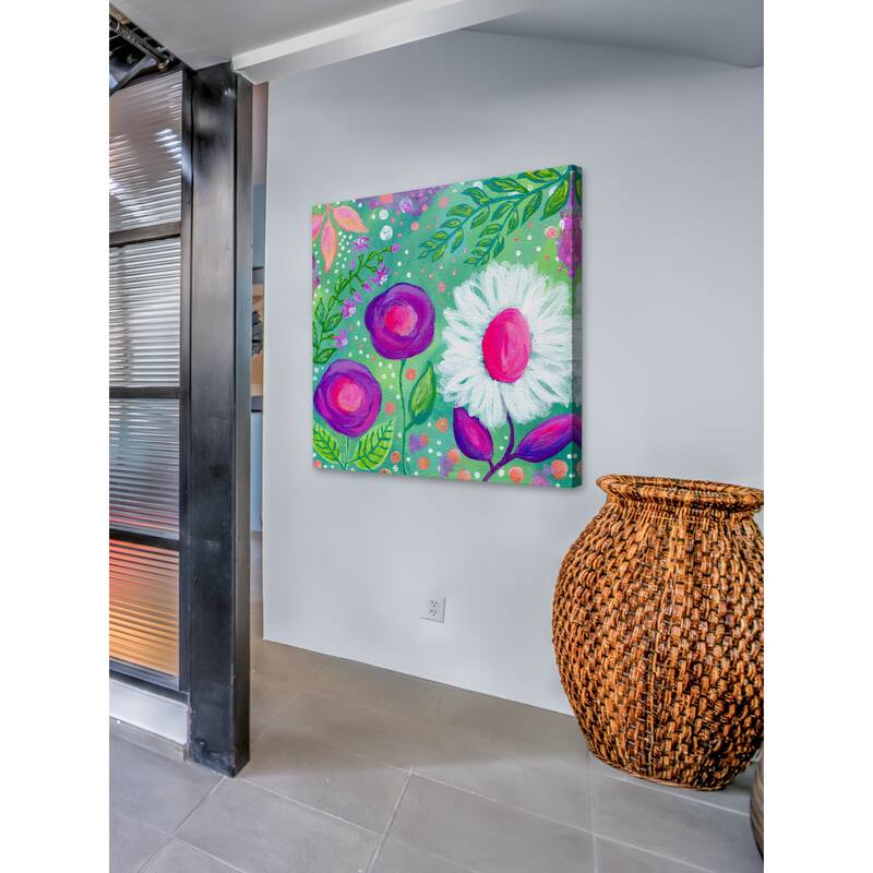 'Flowers for Lydia' Painting Print on Wrapped Canvas - Multi-Color
