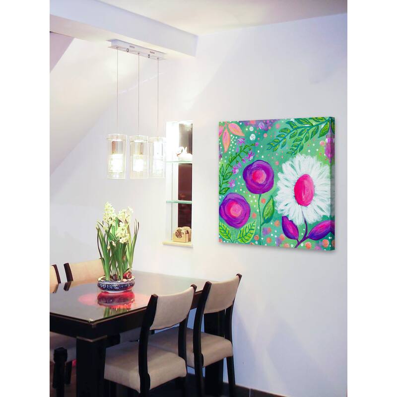 'Flowers for Lydia' Painting Print on Wrapped Canvas - Multi-Color
