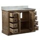 preview thumbnail 3 of 5, White Quartz Marble-top 48-inch Rustic-style Single-sink Bathroom Vanity