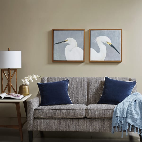Madison Park Seabird Thoughts Natural Heavy Gel Coat Canvas With Gold ...