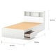 preview thumbnail 6 of 4, South Shore Reevo Mates Pure White 39-inch Twin Bed With Bookcase Headboard