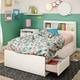 preview thumbnail 3 of 4, South Shore Reevo Mates Pure White 39-inch Twin Bed With Bookcase Headboard