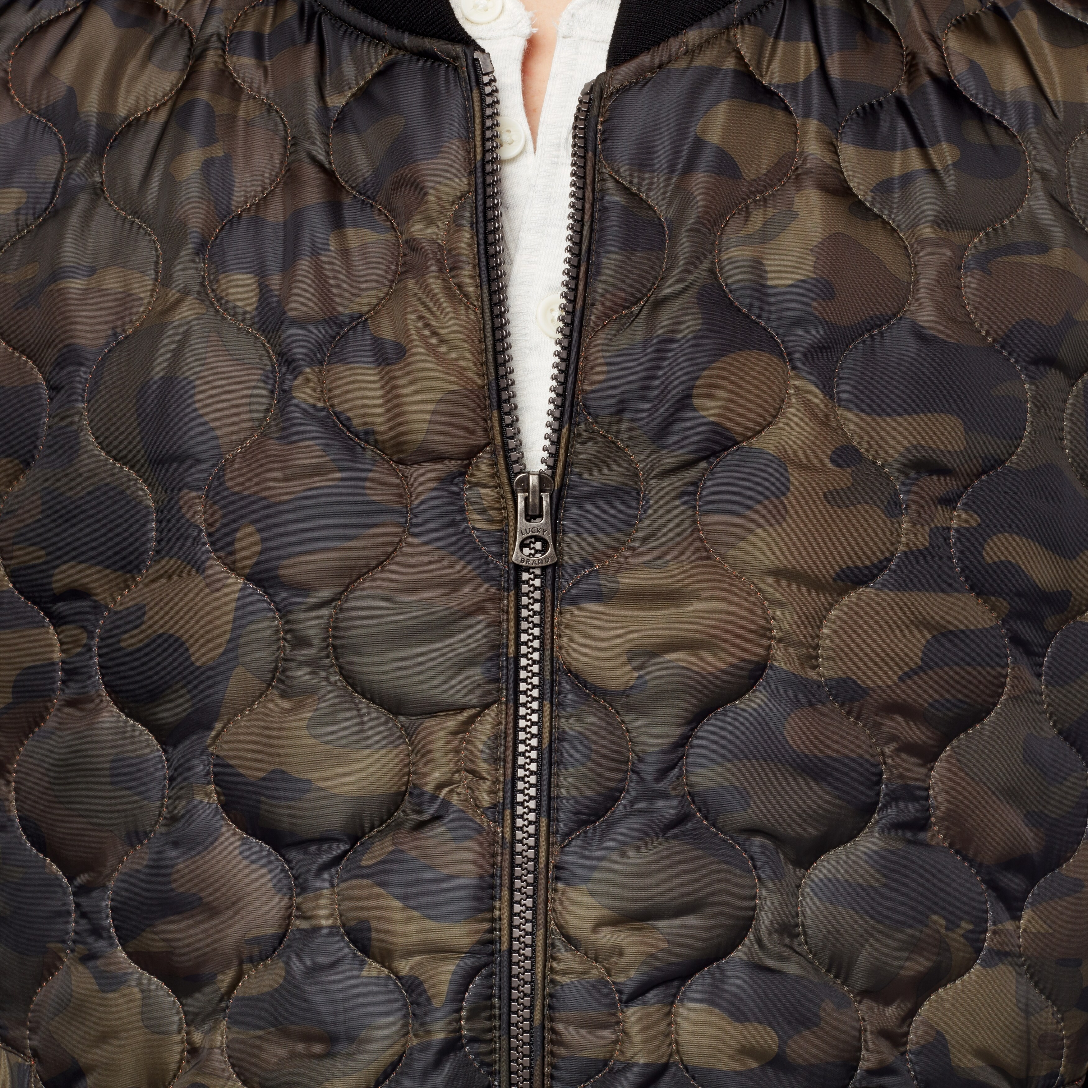 lucky brand quilted bomber jacket