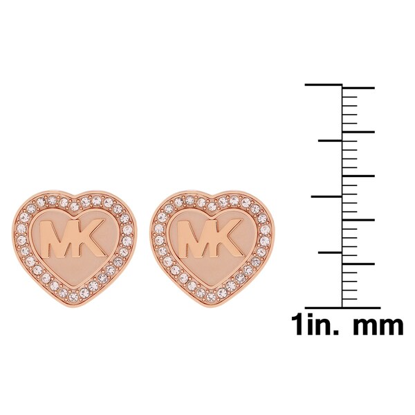 Stainless Steel 3-tone Love Heart Circle Stud Earrings pair