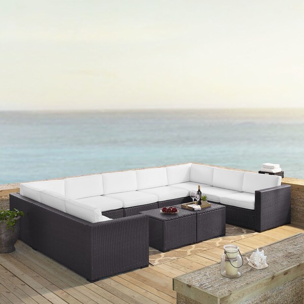 Shop Biscayne 7 Piece Outdoor Wicker Seating Set In White