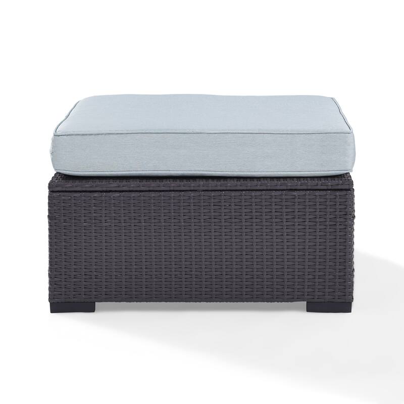 Crosley Biscayne Ottoman with Mocha Cushions
