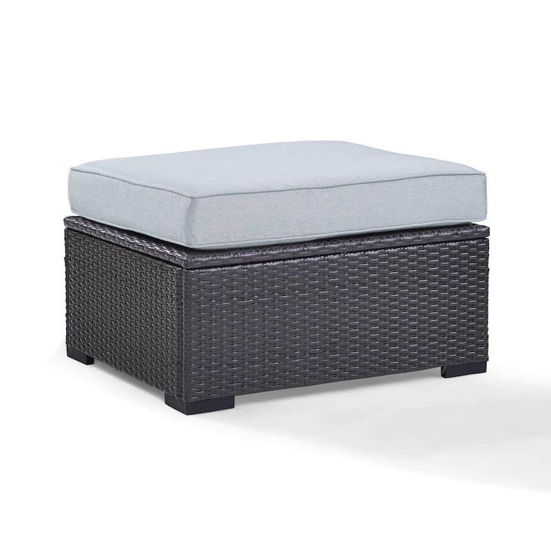 Crosley Biscayne Ottoman with Mocha Cushions