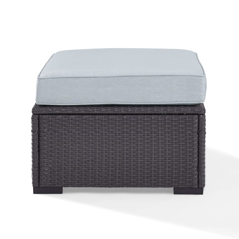 Crosley Biscayne Ottoman with Mocha Cushions