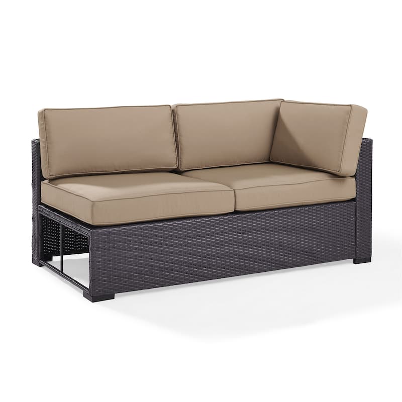 Crosley Biscayne Loveseat With Int. Arm with White Cushions