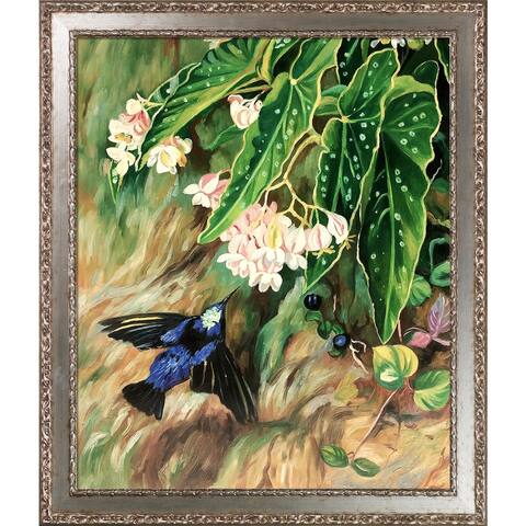 Marianne North 'Brazilian Flowers' Hand Painted Framed Oil Reproduction on Canvas