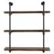 preview thumbnail 3 of 3, Danya B. 3-tier Faux Wood Industrial Pipe Wall Shelf