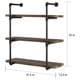 preview thumbnail 5 of 3, Danya B. 3-tier Faux Wood Industrial Pipe Wall Shelf