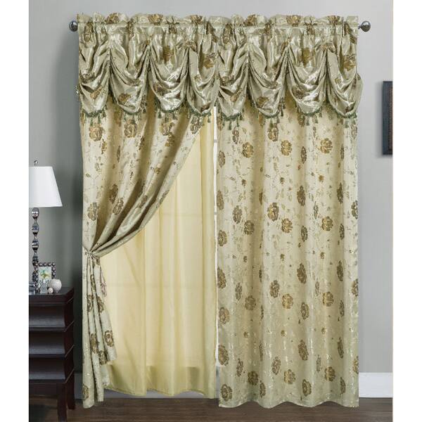 Shop Rt Designers Collection Kelly Jacquard 84 Inch Double Rod