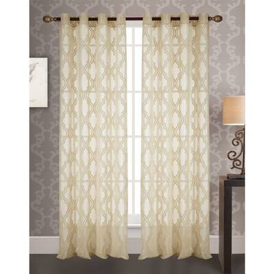 Buy Ivory Rt Designer Collection Curtains Drapes Online At