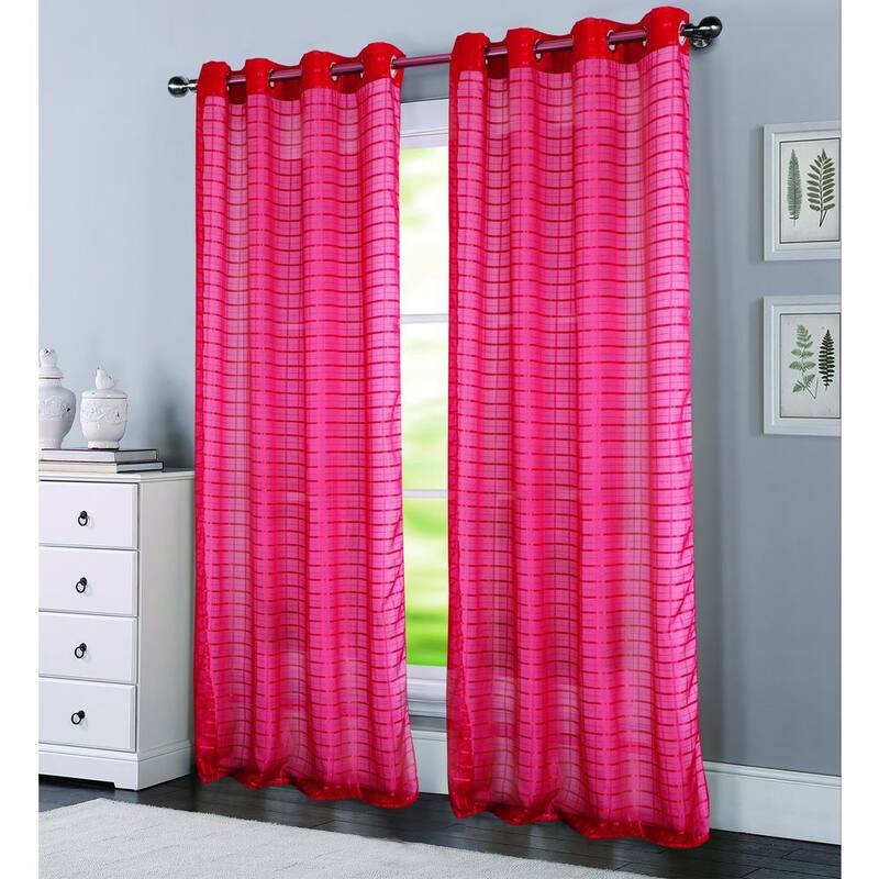 Porch & Den Modena Box Voile 90-inch Grommet Curtain Panel