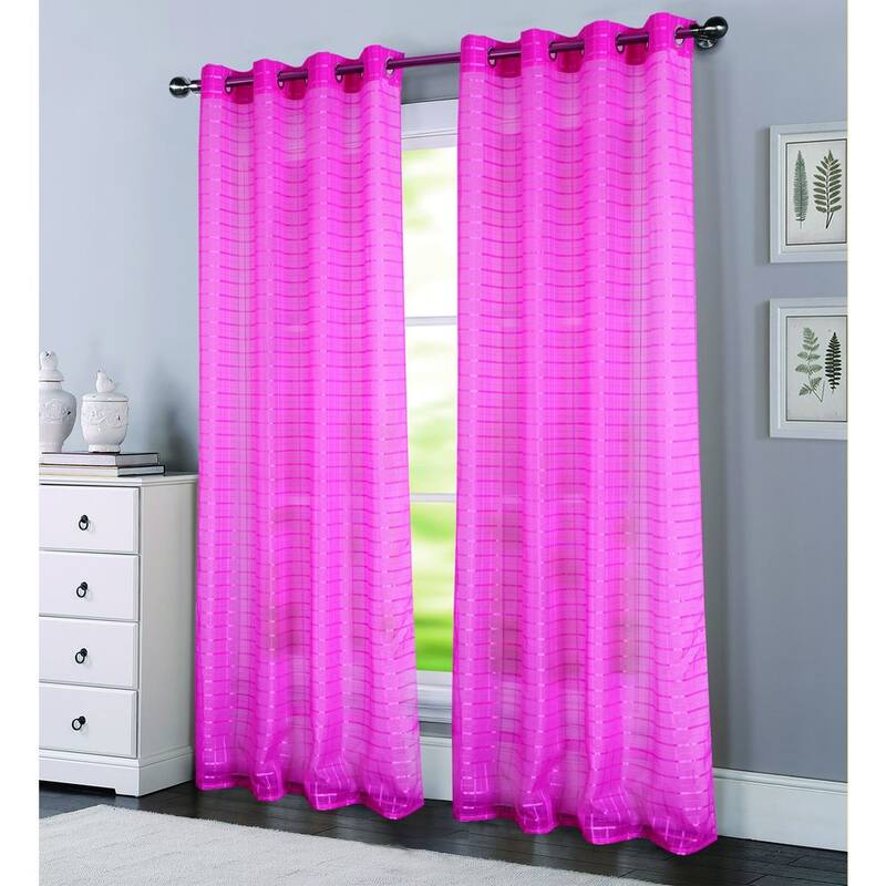 Porch & Den Modena Box Voile 90-inch Grommet Curtain Panel