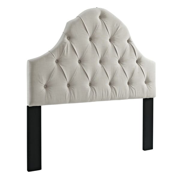 White upholstered headboard deals twin