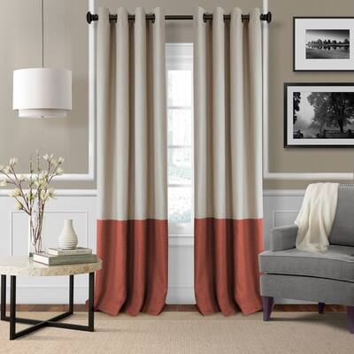Buy Orange Color Block Curtains Drapes Online At Overstock
