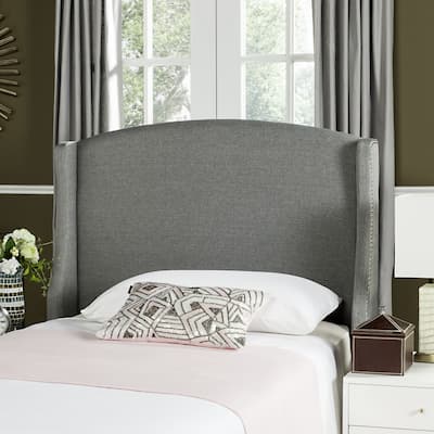 SAFAVIEH Austin Grey Wingback Linen Headboard (Twin)