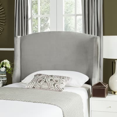 SAFAVIEH Austin Pewter Wingback Headboard (Twin)