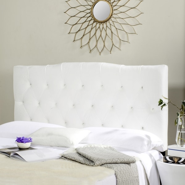 SAFAVIEH Axel White Tufted Headboard (Queen) - Overstock - 16391441