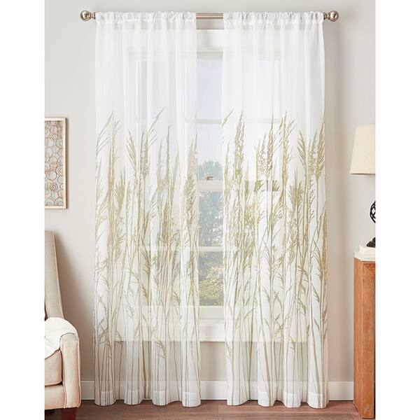 Shop Fields Of Meadow Sheer Curtain Panel Free Shipping On
