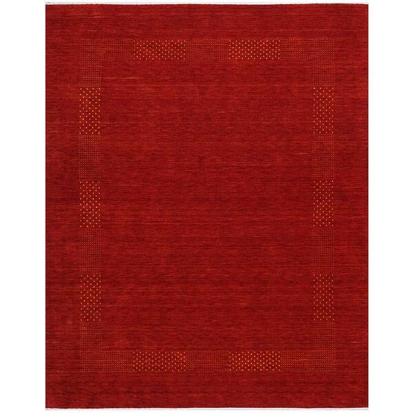 ft 3' 1 x 4' 9 Deep Red/Rust Modern Chobi Design Handmade Gabbeh Rug Wool 