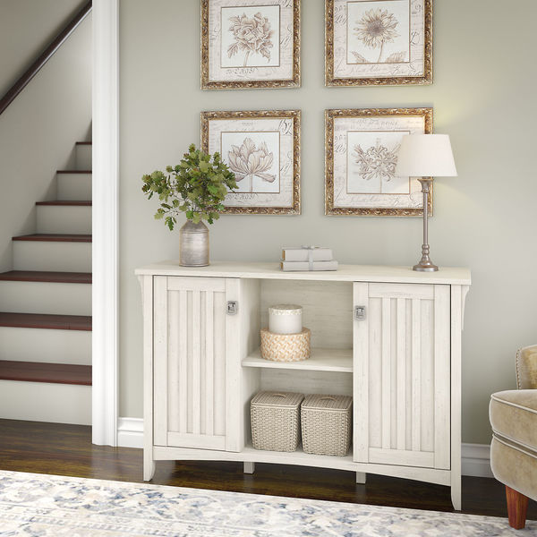 Maison Rouge Lucius Antique White Storage Cabinet with Doors