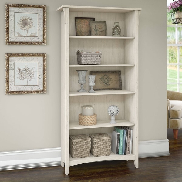 Maison Rouge Lucius 5-shelf Bookcase in Antique White