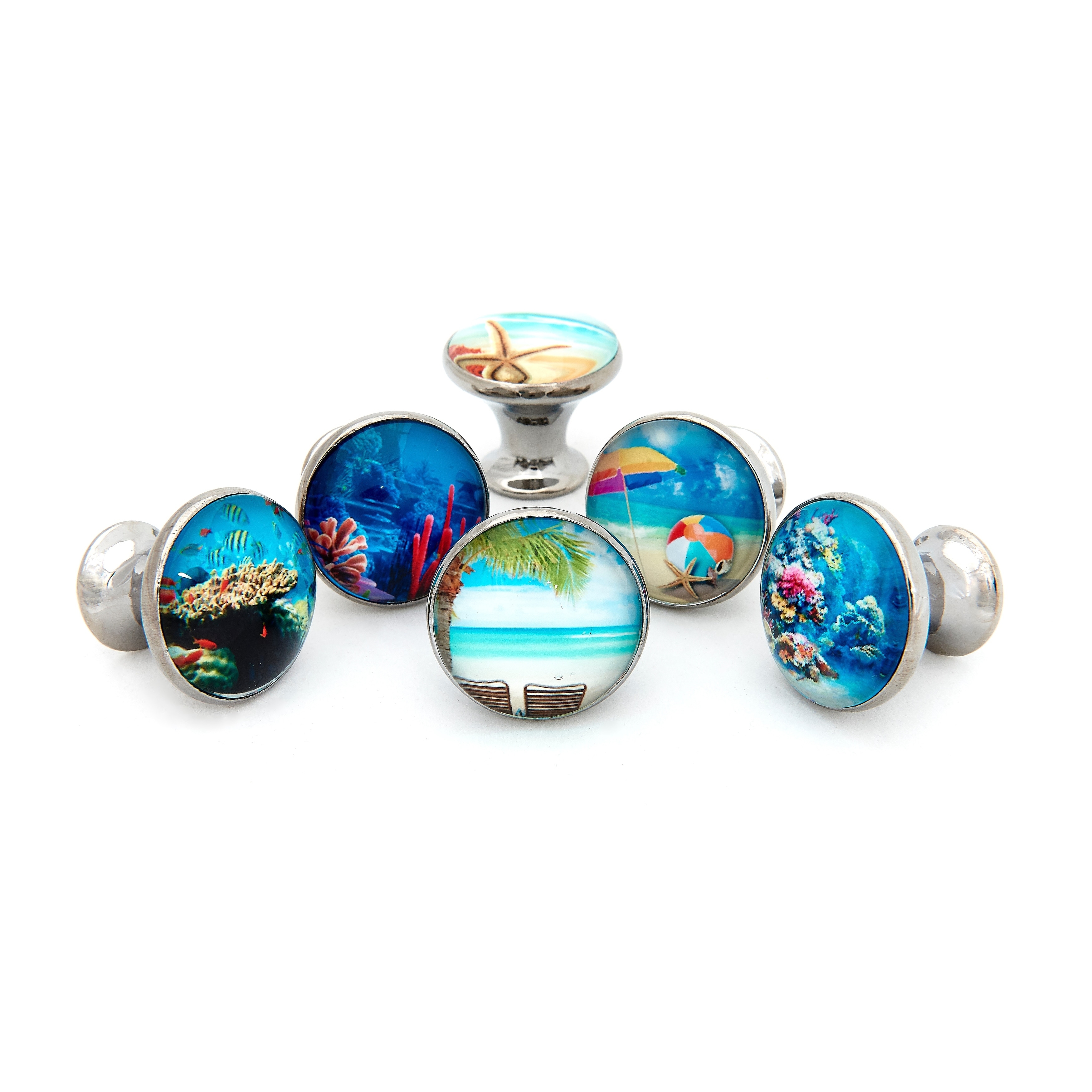 beach theme dresser knobs Tropical Ocean Glass Drawer Pulls - Set of 6 - Bed Bath & Beyond short wedding dresses Size:8-10Year ASOS DESIGN sleeveless crochet Perfect for a Coastal