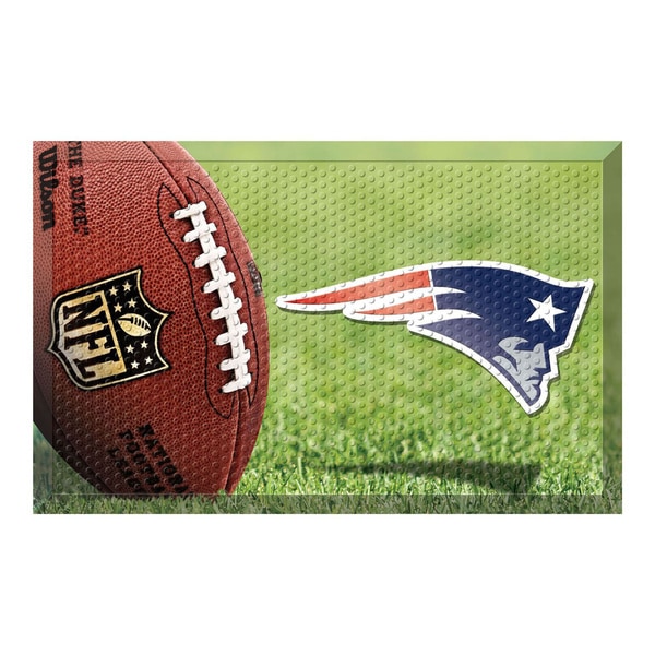 NFL - New England Patriots Scraper Mat 19"x30" - Ball. Opens flyout.