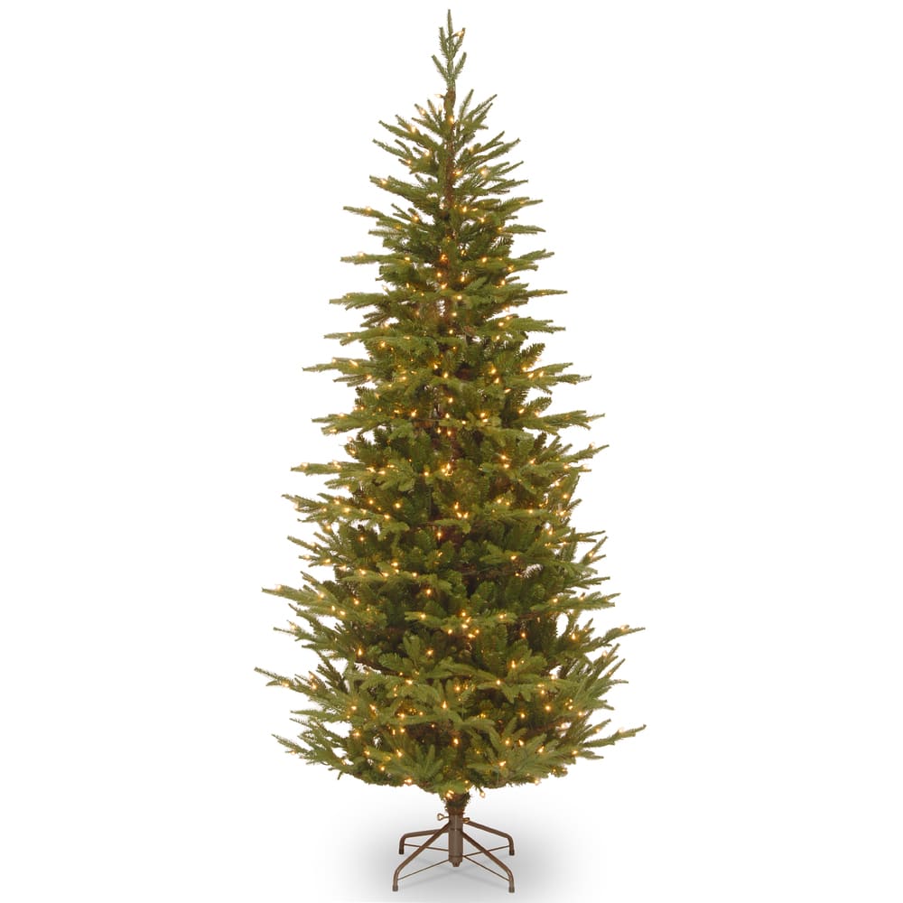 National Tree Company 7.5 ft. Fraser Grande Slim Tree with Clear Lights - 7.5 Foot