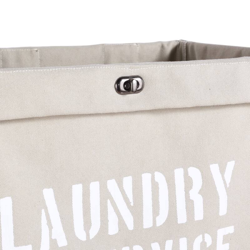 Danya B. Army Canvas Laundry Hamper on Wheels