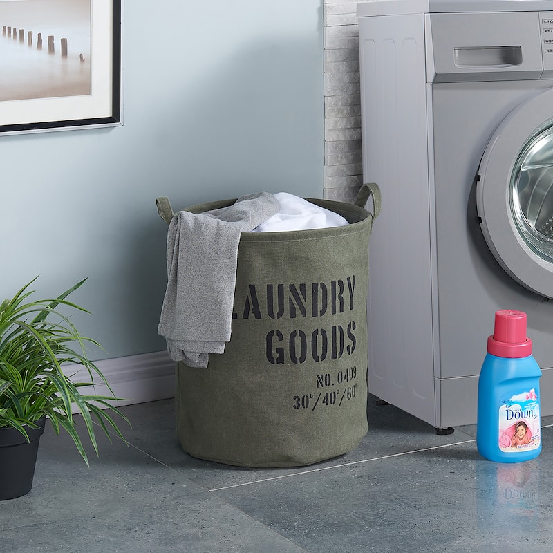 Danya B. Army Canvas Laundry Bucket