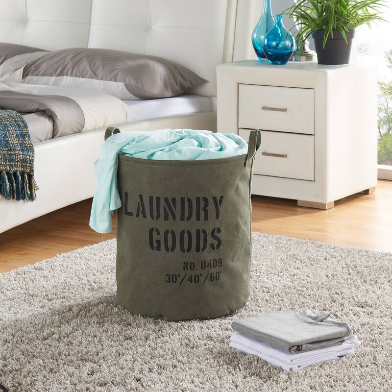 Danya B. Army Canvas Laundry Bucket