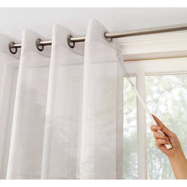 Shop No 918 Emily White Extra Wide Sheer Voile Sliding Door Patio